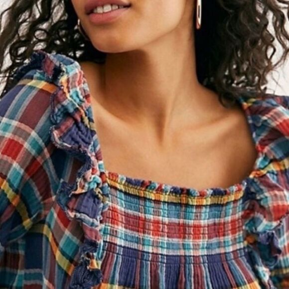 NWT Free People We The Free Siena Plaid Pullover - Picture 8 of 8